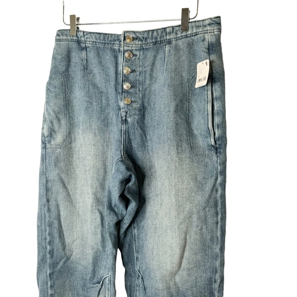 NWT We the free Free People Osaka mid rise barrel lightweight jean button fly 29 - Picture 9 of 14
